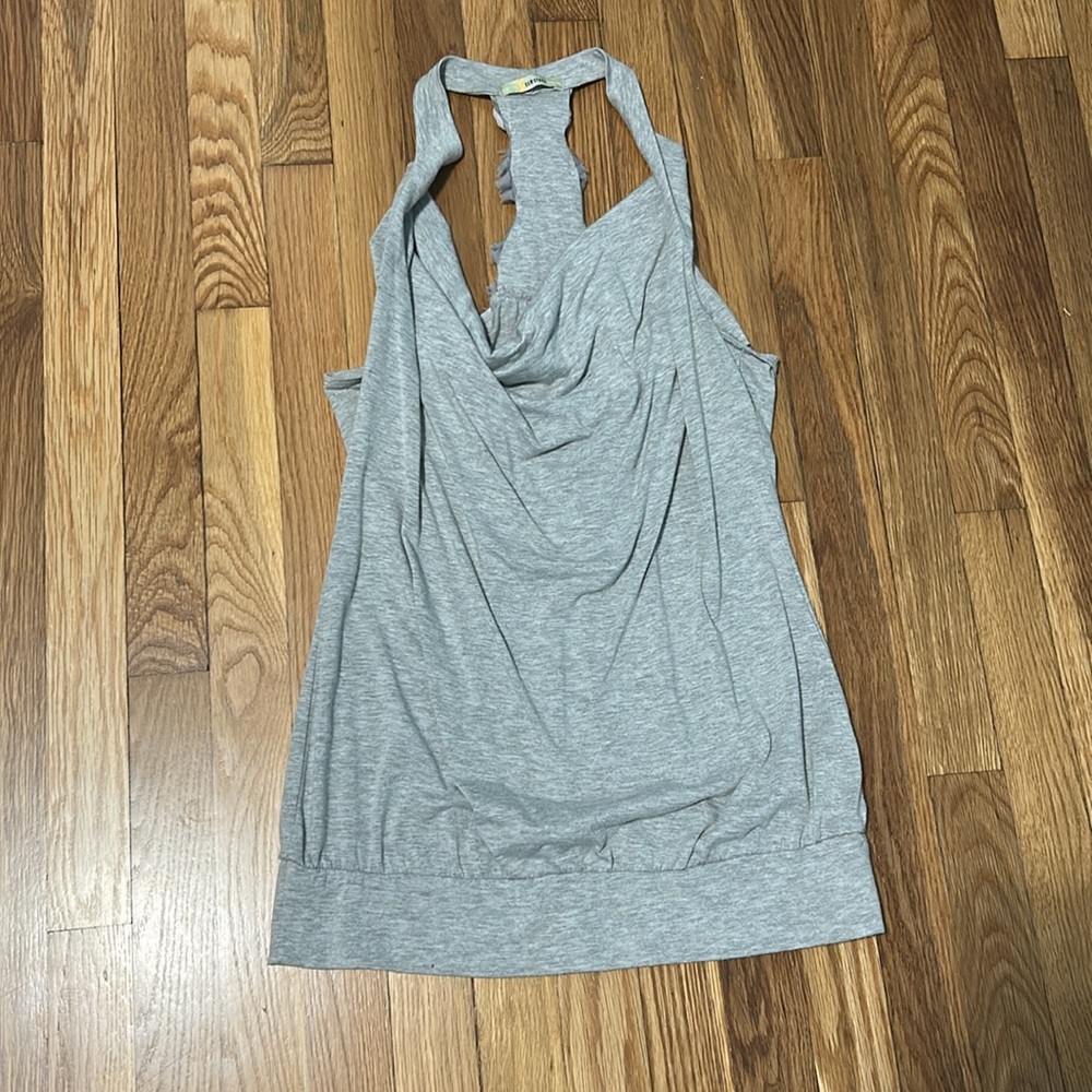 grey floral racerback top